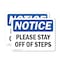 Signmission Please Stay Off Of Steps, 5 in W x Rectangle, Vinyl Decal OS-2PACK-NS-D-35-L-17596 - alternate 1